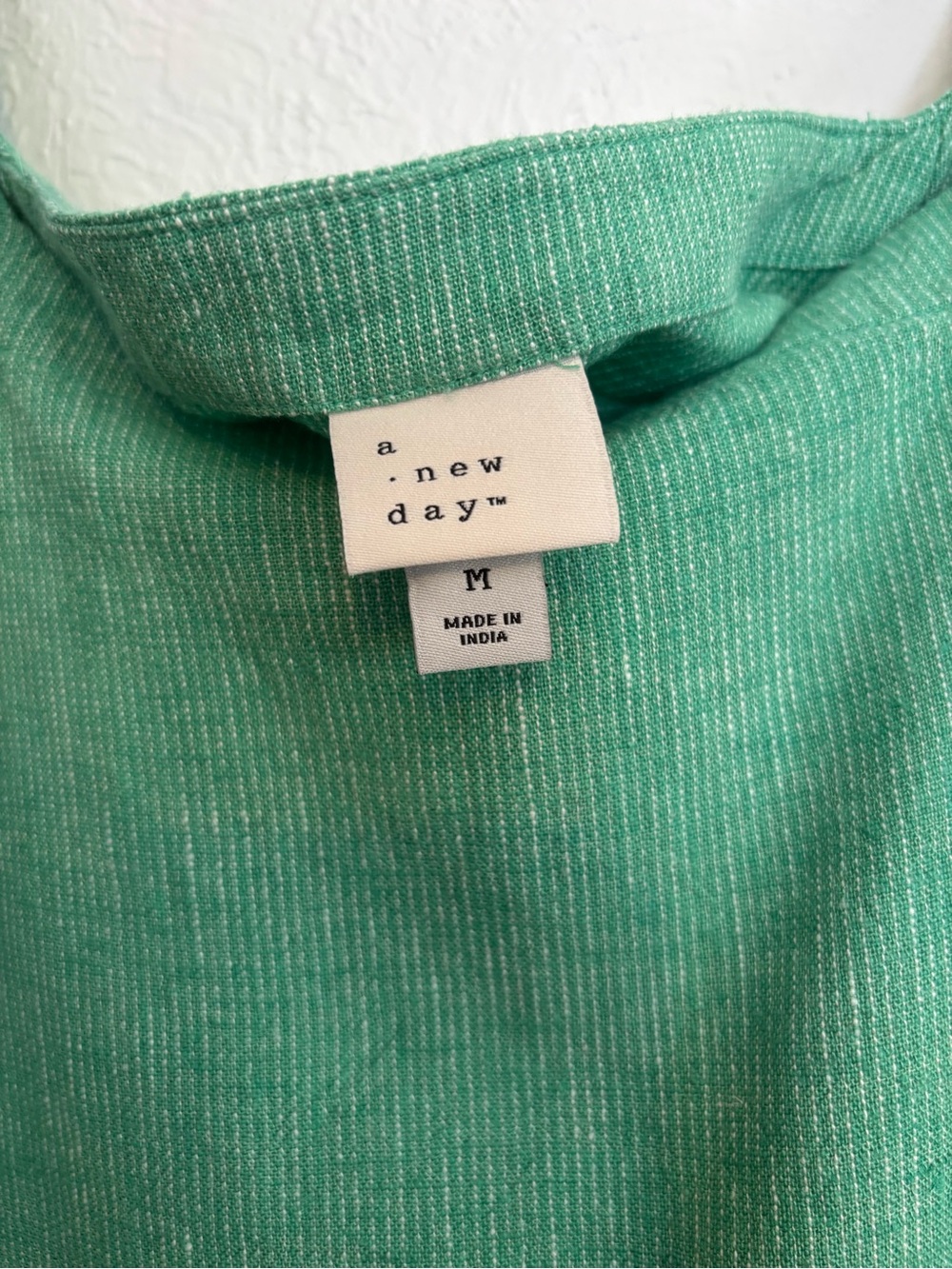 a new day Green Square-Neck Linen Tank - Picture 5 of 9